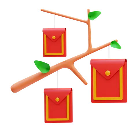 Branche d'arbre angpao  3D Icon