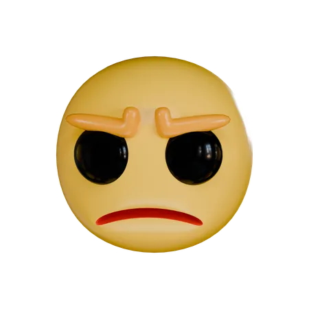 Angry Emotion 3 D Icon 3D Icon