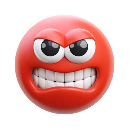 Angry Emoji 3 D Render Icon Illustration 3D Icon