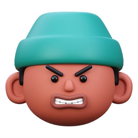 화난  3D Icon