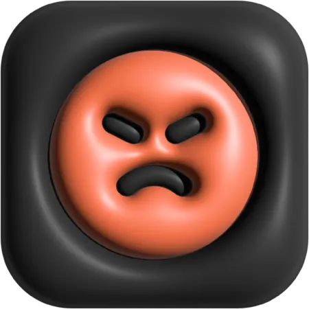 Angry  3D Icon