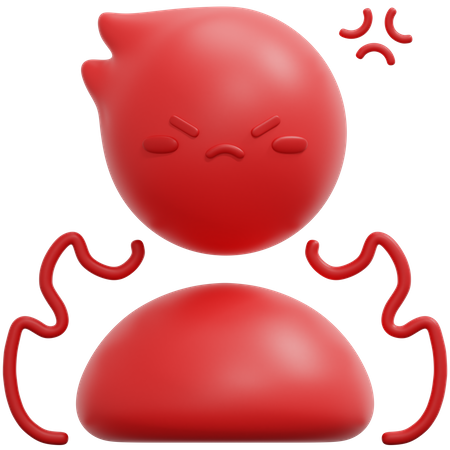 Angry  3D Icon