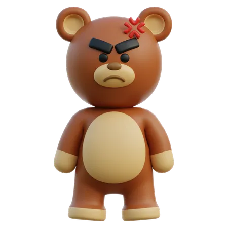 Angry Bear  3D Illustration