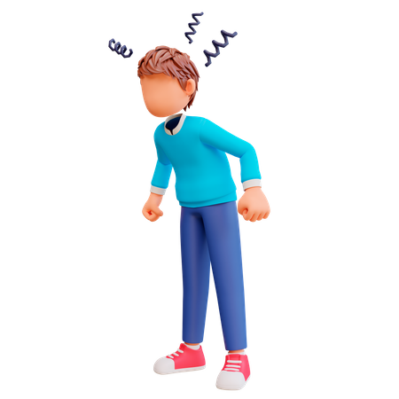 Angry Boy  3D Illustration