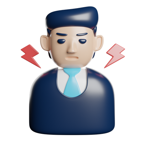 Angry Businessman  3D Icon