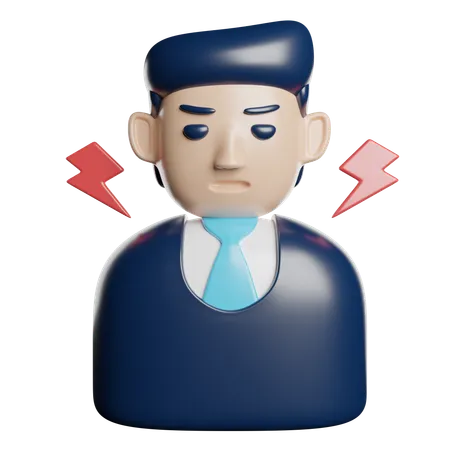 Angry Businessman  3D Icon