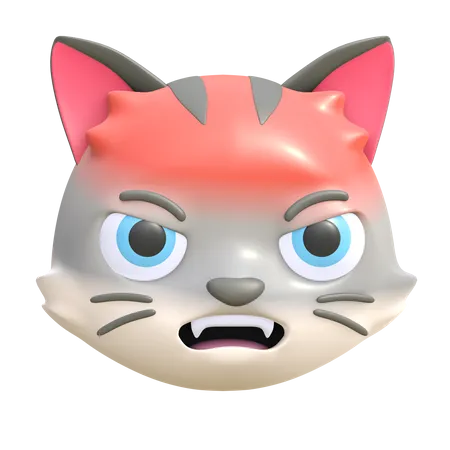 Angry cat  3D Emoji