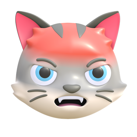 Angry cat  3D Icon