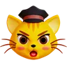 Angry Cat with Black Hat
