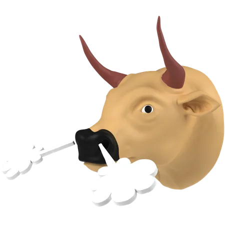 Angry Cow  3D Icon