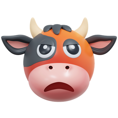 Angry Cow  3D Icon