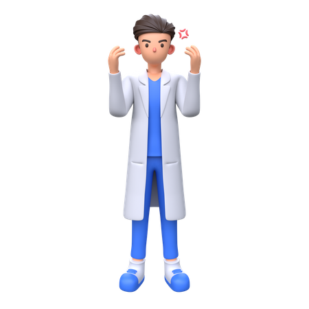 Angry Doctor  3D Icon
