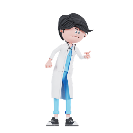 Angry doctor  3D Illustration