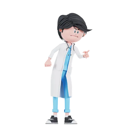 3 D Doctor Angry Pose 3D Illustration