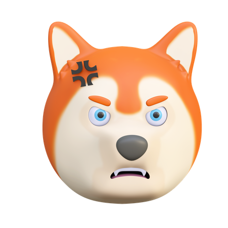 Angry dog  3D Emoji