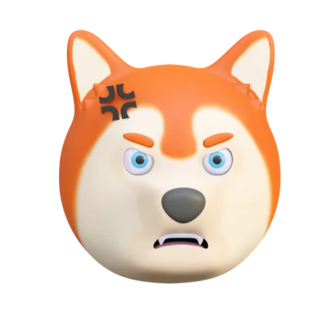 Angry dog  3D Emoji