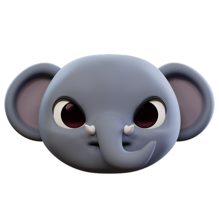 Angry Elephant Emoji  3D Icon