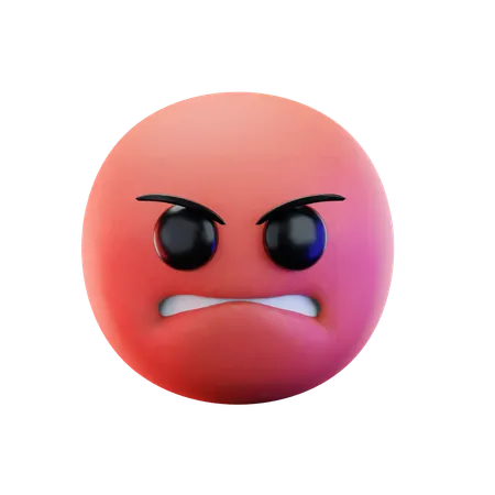 3 D Render Angry Emoji 3 D Illustration 3D Icon
