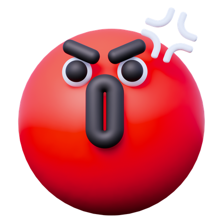 Angry Emoji  3D Icon