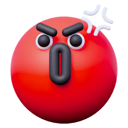 Angry Emoji  3D Icon