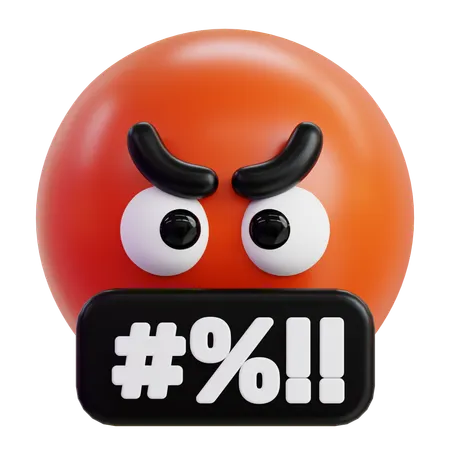 Angry Emoji 3D Icon