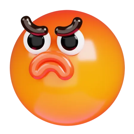 Angry Emoji  3D Icon