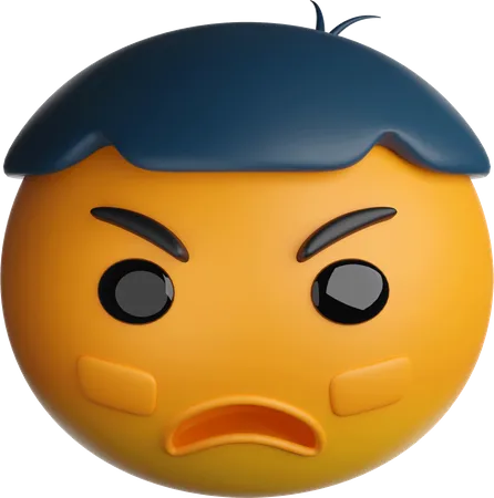 Angry Emoji  3D Icon