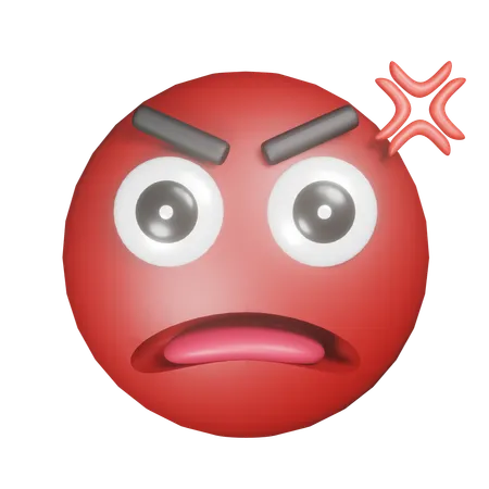 Angry Emoji  3D Icon
