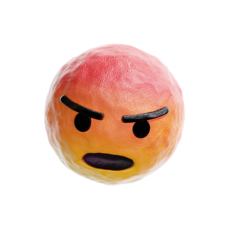 Angry Emoji  3D Logo