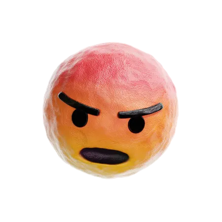 Angry Emoji  3D Logo