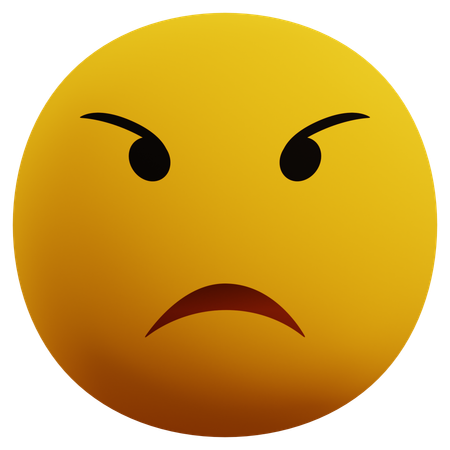 Angry Emoticon  3D Icon