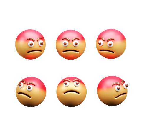Angry expression  3D Icon