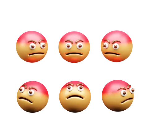 Angry expression  3D Icon
