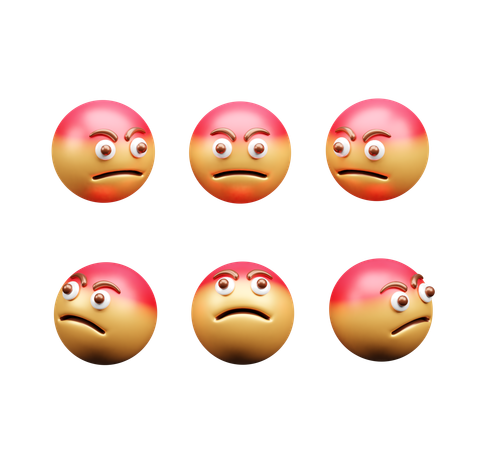 Angry expression  3D Icon
