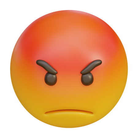 Angry Expression Emoji  3D Icon
