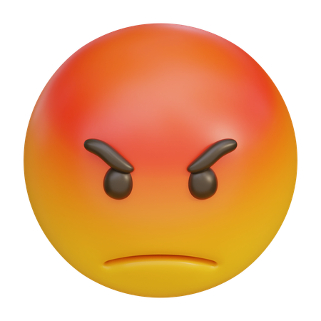 Angry Expression Emoji  3D Icon