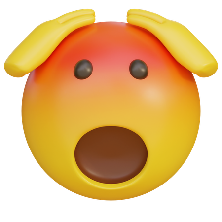 Angry Expression With Open Mouth And Hands On Head Emoji  3D Icon