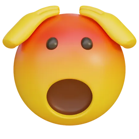 Angry Expression With Open Mouth And Hands On Head Emoji  3D Icon