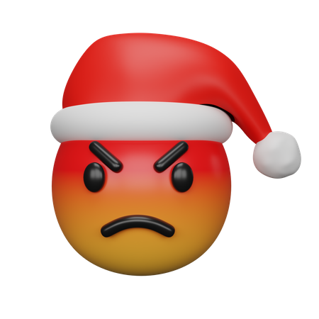 Angry Face 3D Icon