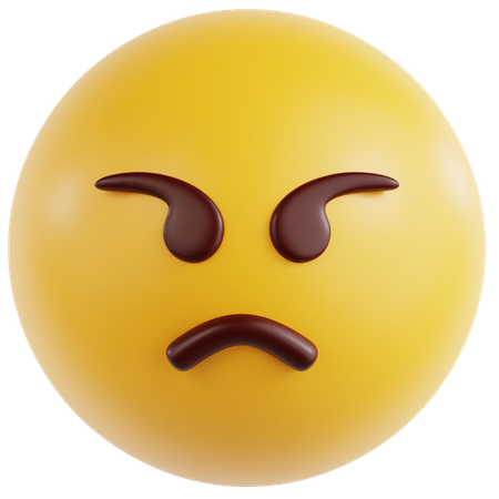 Angry Face  3D Icon