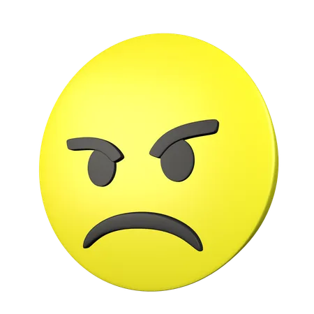 Angry Face  3D Icon