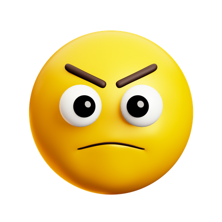 Angry Face  3D Icon