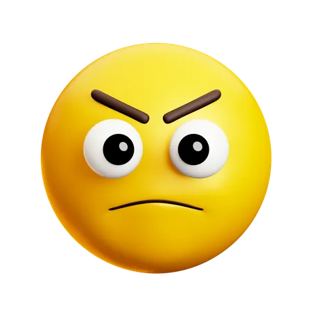 Angry Face  3D Icon