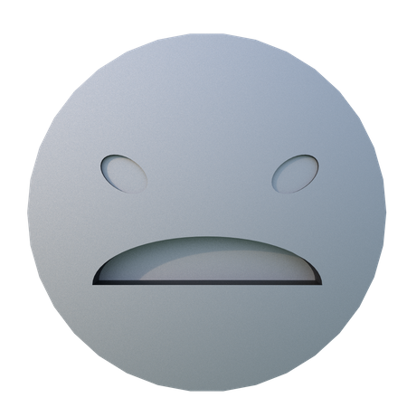 Angry Face  3D Icon