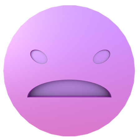 Angry Face  3D Illustration