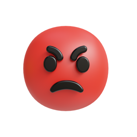 Angry face emoji  3D Icon