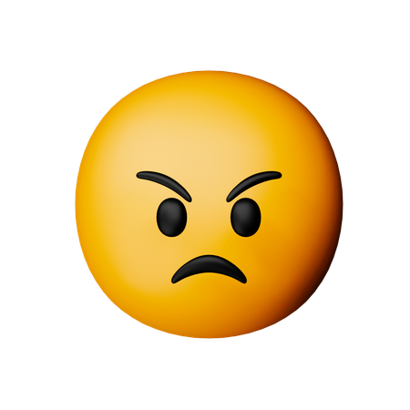 Angry Face Emoji  3D Icon