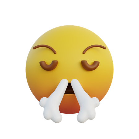 Angry face exhales  3D Emoji