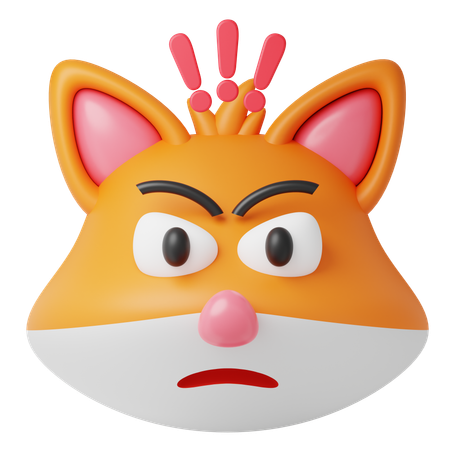 Angry Fox  3D Icon