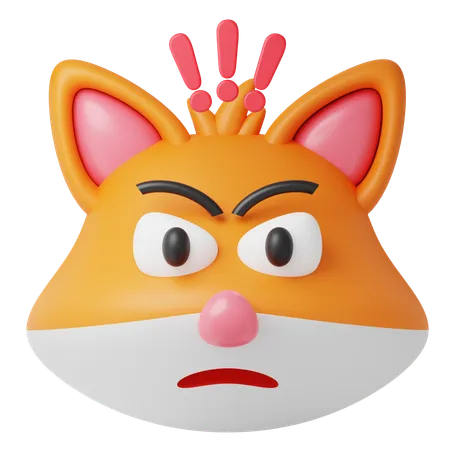 Angry Fox  3D Icon